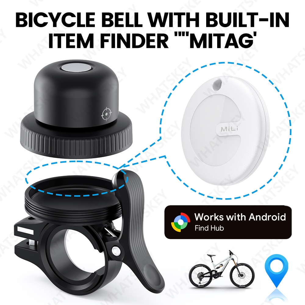 Bell Handlebar Ring - Google Find My Kleine Fahrradklingel GPS-Tracker