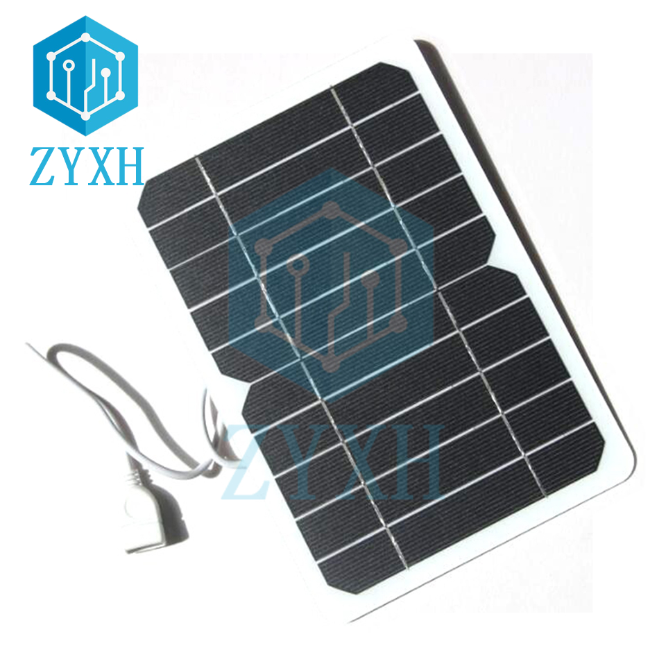 Usb Charger Dynamo - 5W 5V 0-1A Solar Panel USB