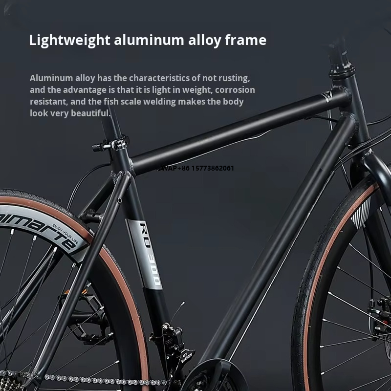 Commuting On Road Bike - Hersteller-Rennrad mit Scheibenbremse, 30-Gang, Stahlrahmen, Standardpedale,
