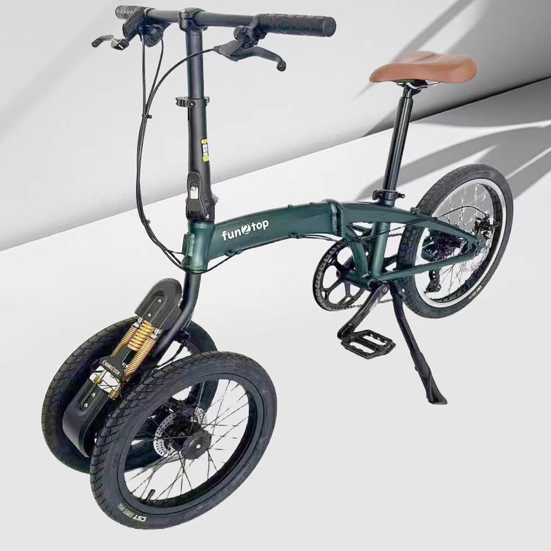 Commuter Biking - 20/16-Zoll-Faltrad mit zwei Vorderrädern / umgekehrtes