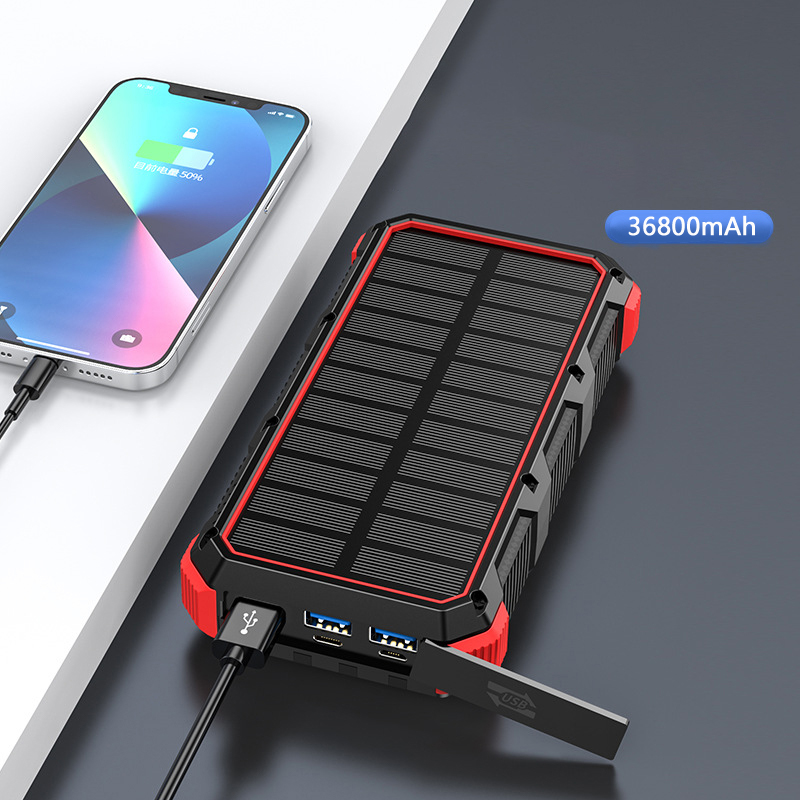 Solar Power Bank 36800mAh mit  – Usb Charger Dynamo Bewertung und Preis