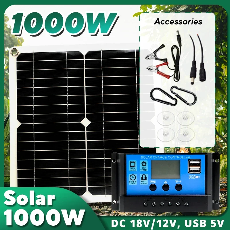 1000W Solarpanel-Set, 12V Sola – Usb Charger Dynamo Bewertung und Preis